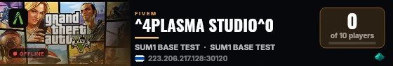 ^4PLASMA STUDIO^0 live status badge
