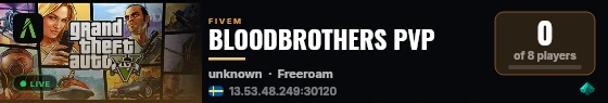 BLOODBROTHERS PVP live status badge