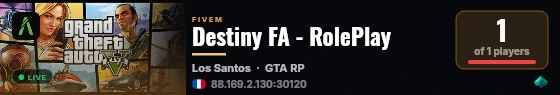[FiveM Basic Server] WISE FA live status badge