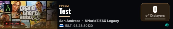Test live status badge