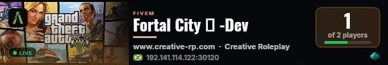 Fortal City 🌴 -Dev live status badge