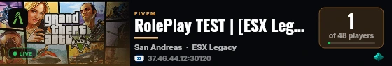 RolePlay TEST | [ESX Legacy] live status badge