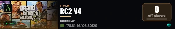 RC2 V4 live status badge