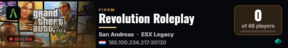 Revolution Roleplay live status badge