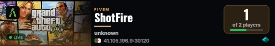 ShotFire live status badge