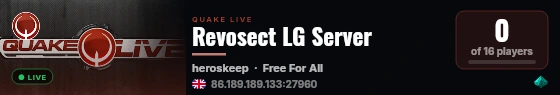 Revosect LG Server live status badge