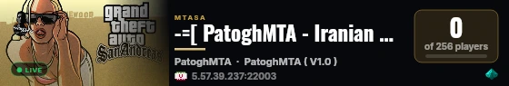 -=[ PatoghMTA - Iranian RPG Server ]=- live status badge
