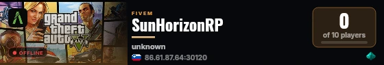 SunHorizonRP live status badge