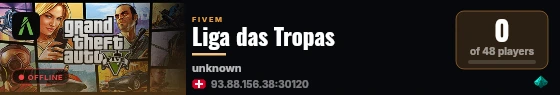 Liga das Tropas live status badge