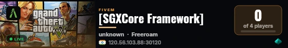 [SGXCore Framework] live status badge
