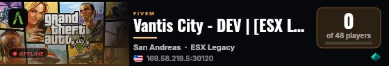 Vantis City - DEV | [ESX Legacy] live status badge