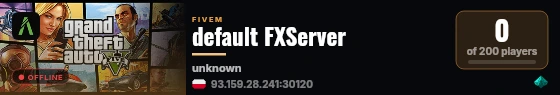 default FXServer live status badge