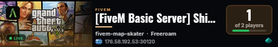 [FiveM Basic Server] Shinji Pedakia live status badge