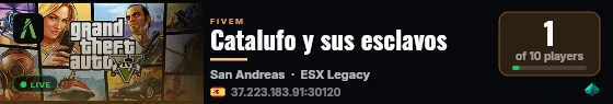 Catalufo y sus esclavos live status badge
