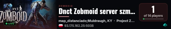 My PZ Server live status badge