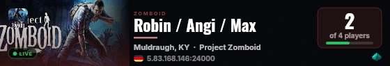 Robin / Angi / Max live status badge