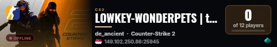 LOWKEY-WONDERPETS | team_smh vs team_El_Presidente live status badge