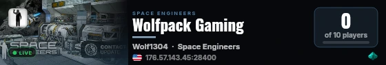 Wolfpack Gaming live status badge