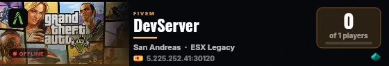 DevServer live status badge