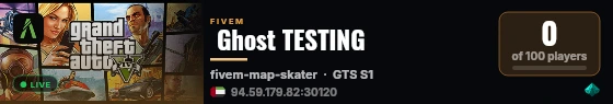  Ghost TESTING  live status badge