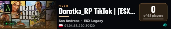 Dorotka_RP TikTok | [ESX Legacy] live status badge