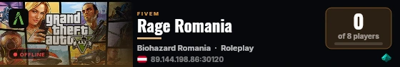 Rage Romania live status badge