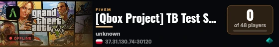 [Qbox Project] TB Test Serwer live status badge