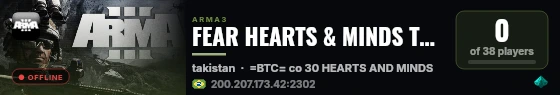 FEAR HEARTS & MINDS TAKISTAN live status badge