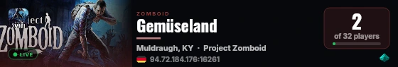 Gemüseland live status badge