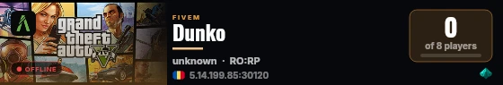 Dunko live status badge