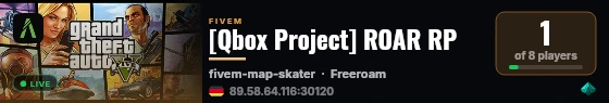[Qbox Project] ROAR RP live status badge