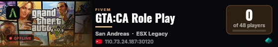 GTA:CA Role Play live status badge
