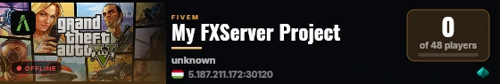 My FXServer Project live status badge