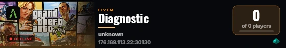 Diagnostic live status badge