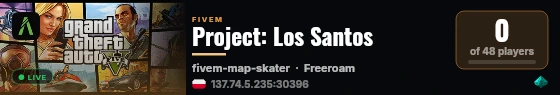 Project: Los Santos live status badge