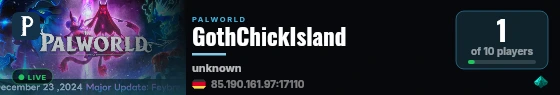 GothChickIsland live status badge