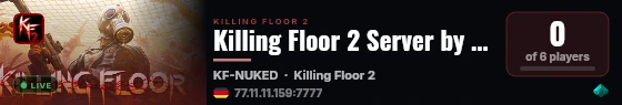 Killing Floor 2 Server by lastsign.de live status badge