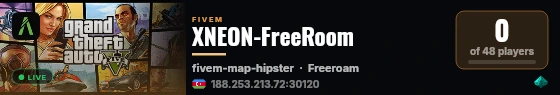XNEON-FreeRoom live status badge