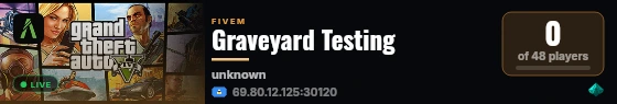 Graveyard Testing live status badge