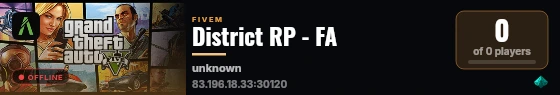 District RP - FA live status badge