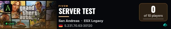 SERVER TEST live status badge