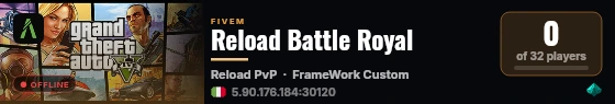 Reload Battle Royal live status badge