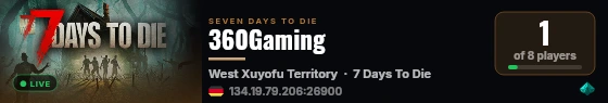 360Gaming live status badge