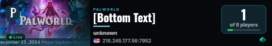[Bottom Text] live status badge