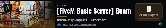 [FiveM Basic Server] Guam live status badge
