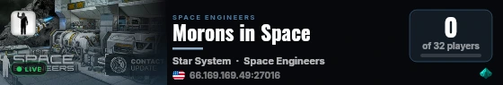 Morons in Space live status badge