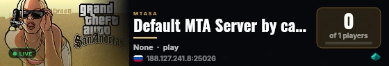Default MTA Server by castle-host.com live status badge
