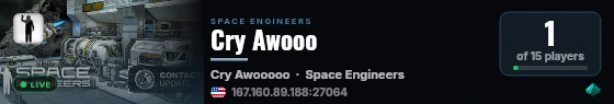 Cry Awooo live status badge