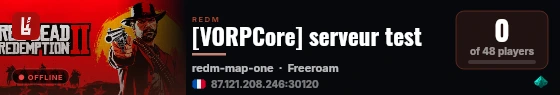 [VORPCore] serveur test live status badge