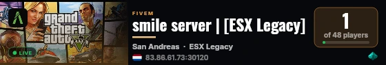smile server | [ESX Legacy] live status badge